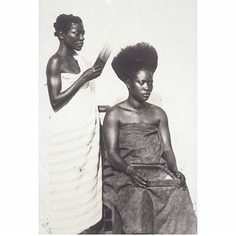 Young women dressing their hair, Gold coast, 1888. #Ghana Black Hair History, Ghana Culture, By Any Means Necessary, Vintage Black Glamour, Black Photography, African People, African Queen, African History, Black Pride