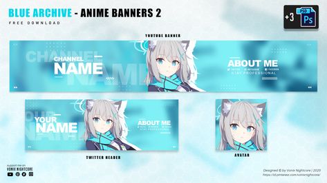 📣 Support me 📣 #AnimeBanner #AnimeGFX #GraphicDesign #BlueArchives #TwitterHeader 「#ブルアカ」 (FREE DOWNLOAD) Link on my youtube Channel Youtube Banner Anime, Yt Banner, Anime Banner, Gfx Design, Youtube Banner Design, Instagram Banner, Instagram Puzzle, Header Design, Game Logo Design