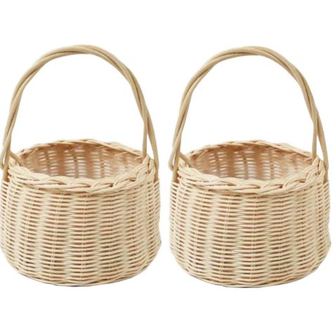 PRICES MAY VARY. MATERIAL AND SIZE: The flower baskets are woven with natural rattan, which is beautifully made, environmental protection, sturdy and durable. Style A: 3.93 Ã— 3.54 Ã— 8.26 inch/ 10 Ã— 9 Ã— 21 cm, Style B: 4.72 Ã— 3.93 Ã— 8.26 inch / 12 Ã—10 Ã— 21cm. SMALL WEDDING FLOWER GIRL BASKET: The small size is perfect for a young flower girl to carry. Place beautiful jeweled initial or other decorative pins or ribbons, personalize it however you wish to match your wedding colors and style Rustic Wedding Flower Girl, Rattan Flower, Basket Home Decor, Easter Egg Candy, Wicker Baskets With Handles, Wedding Flower Girl Basket, Candy Basket, Basket With Handle, Flower Girl Baskets