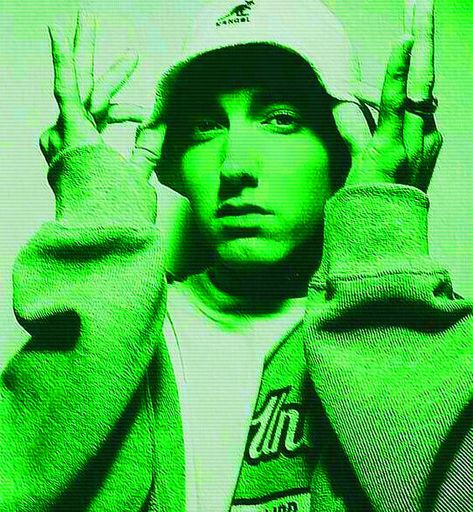 Eminem Playlist Cover, Green Album Covers, The Eminem Show, Eminem Photos, Green Pictures, Marshall Mathers, Phone Ideas, Playlist Covers, Slim Shady