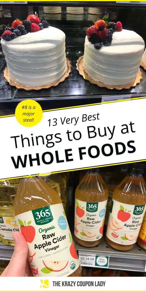 Making your Whole Foods shopping list? These 13 items are not to be missed! It’s kind of an open secret that nobody shops Whole Foods (Whole Paycheck) if they want to save money. So, the best things to buy at Whole Foods may not be the cheapest option on the planet, but they’re the most affordable at Whole Foods. Plus, we're also including a few must-buy items because they’re straight-up awesome. The Krazy Coupon Lady has the Whole Foods hacks and shopping tips you're looking for! Whole Foods Shopping List, Whole Foods Shopping, Whole Foods Grocery Store, Whole Foods Products, Food Shopping List, Best Things To Buy, Vegetarian Meal Prep, Shopping List Grocery, Cheap Healthy Meals