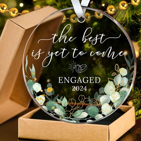 PRICES MAY VARY. ENGAGEMENT GIFTS FOR COUPLES: Let the world know this special moment, You're Engaged! For your future mate, this Engaged Ornament 2024 will commemorate the important things in life & create lasting and loving memories. Suitable for engagement ornament 2024, couple ornaments engagement, 1st engaged ornament, engagement gifts ornaments, ornament engagement, engagement gifts ornament, engagement ornaments GIFTS FOR NEWLY ENGAGED COUPLES/WOMEN/FRIENDS: Imagine the look on their enga Recently Engaged Gifts, Cricut Projects Engagement Gift, Engagement Gift Ideas For Friend, Engagement Gifts For Friend, Gifts For Engagement Couple, Sister Engagement Gift Ideas, Diy Engaged Ornament, Proposal Gifts For Couple, Diy Engagement Ornament