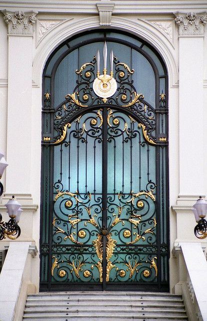 Royal Palace Entry Door, Bangkok, Thailand by David, via Flickr -  Welcome! Gorgeous Doors, Door Inspiration, Cool Doors, Iron Gates, Iron Gate, Old Doors, Unique Doors, Iron Doors, Beautiful Doors