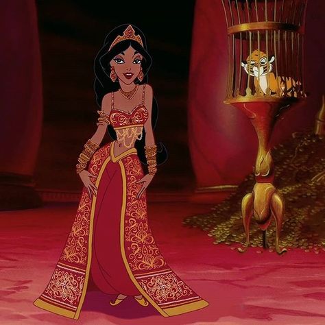 This edit always make me speechless. . . Credit: @theycallmeobsessed . . #aladdin #jasmine #princessjasmine #disney #edit #disneyedit… Disney Princess Jasmine Aesthetic, Jasmine Red Outfit, Aladdin Aesthetic, Image Princesse Disney, Red Princess, Disney Jasmine, Images Disney, Aladdin And Jasmine, Disney Aladdin