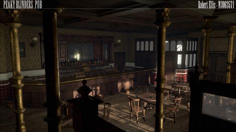 ArtStation - Peaky Blinders Pub, Robert Ellis Peaky Blinders Wallpaper, Peaky Blinders Tommy Shelby, Bar Inspiration, Games Art, The Pub, Art Courses, Coffee Design, House Room, Peaky Blinders