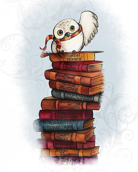 Hedwig waves Hello! An illustration i created in watercolor of this loving owl atop many magical books! • Millions of unique designs by independent artists. Find your thing. Fanart Harry Potter, Harry Potter Phone, Citate Harry Potter, Cumpleaños Harry Potter, Art Harry Potter, Harry Potter Owl, Harry Potter Background, Cute Harry Potter, Buku Harry Potter