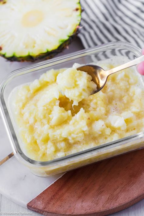 How To Make Crushed Pineapple (From Fresh or Canned) - Wholesome Patisserie Patisserie, Recipe With Pineapple Chunks, Crushed Pineapple Cake, Easy Pineapple Cake, Pineapple Dessert Recipes, Ripe Pineapple, Pineapple Recipes, Pineapple Slices, Canned Pineapple