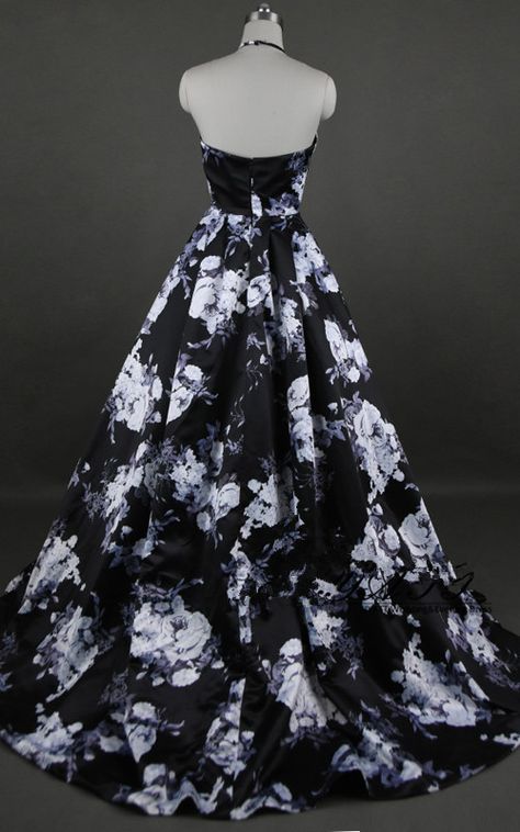 2 Piece Prom Dress, Purple Wedding Dress, Satin Wedding Gown, Dresses Design, Floral Prom Dresses, Black Print Dress, Designer Party Wear Dresses, Piece Prom Dress, Black Floral Print