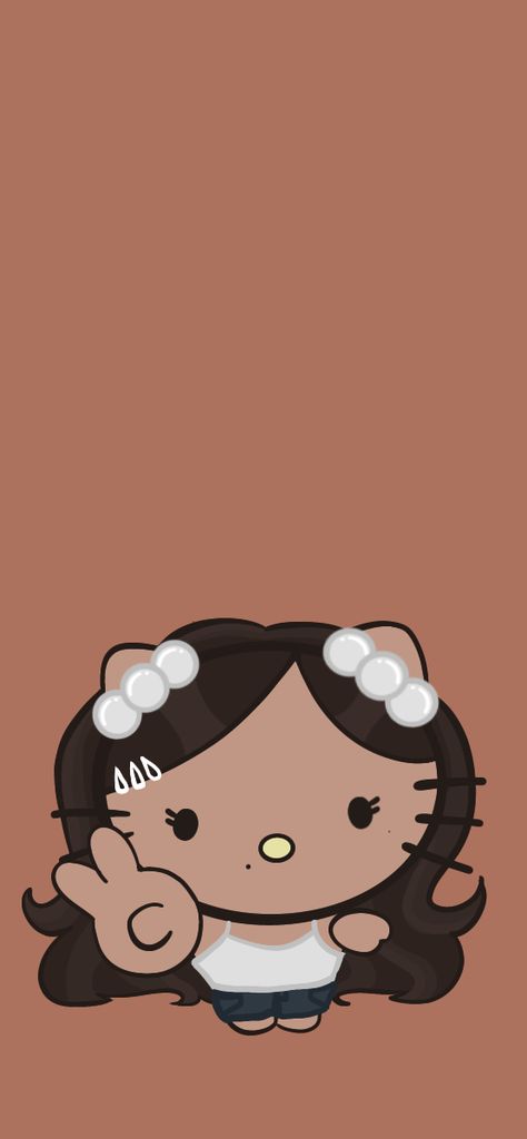 Hello Kitty Characters Aesthetic, Cute Mexican Wallpaper, Hello Kitty Latina Pfp, Hello Kitty Dominican Flag, Wallpaper Latina Aesthetic, Puerto Rican Hello Kitty, Brown Skin Hello Kitty Pfp, Mexican Pfp Aesthetic, Hello Kitty Curly Hair Pfp