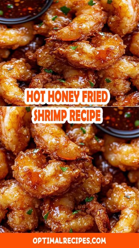 Get ready to spice up your seafood game with this Hot Honey Fried Shrimp! Crispy, juicy shrimp coated in a perfectly balanced blend of sweet and spicy honey glaze. This easy-to-make recipe is a total flavor bomb—perfect for game days, quick dinners, or when you're craving something seriously tasty. 🍤🔥✨ Whether you're a fan of bold flavors or just love fried shrimp, this dish is a must-try. Save it for later and wow your taste buds with every bite! #HotHoneyShrimp #CrispyFriedShrimp #SpicyDelight #SeafoodLovers #EasyDinnerIdeas Sweet And Spicy Fried Shrimp, Hot Honey Walnut Shrimp, Shrimp And Fries Recipe, Honey Glazed Shrimp Recipes, Honey Garlic Bacon Wrapped Shrimp, Hot Honey Fried Shrimp, Sweet And Spicy Shrimp Recipes, Hot Honey Shrimp Recipes, Deep Fried Shrimp Recipes