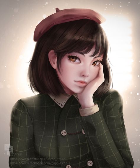 ArtStation - Little Misfortune (Fanart), CAPPIE sw Little Misfortune Fanart, Misfortune Fanart, Yikes Forever, Bride Of Frankenstein Costume, Frankenstein Costume, Terror Art, Fran Bow, Little Misfortune, Little Nightmares Fanart