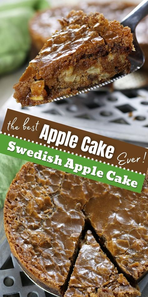 Mom’s Old Fashioned Swedish Apple Cake recipe makes the most amazing Fall desert. So moist with flavors of cinnamon, nutmeg and the best caramel topping. Chunky apple bits and pecans makes this cake over the top delicious. #AppleCake #AppleCakeRecipe #AppleCakeRecipeEasy #BestAppleCakeRecipeEver #SwedishAppleCake #SwedishAppleCakeRecipe Swedish Nut Cake Recipe, Swedish Apple Cake Recipe, Dutch Apple Cake, Fall Desert, Apple Cake Recipe Easy, Moist Apple Cake, Apple Cinnamon Cake, Apple Cake Recipe, Fresh Apple Cake