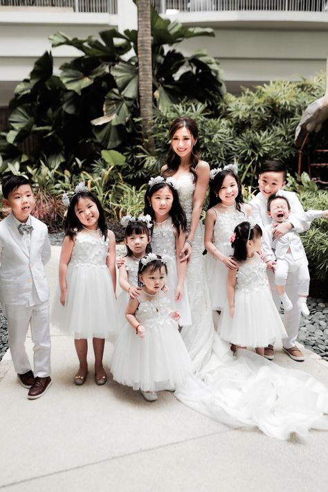 Kryz Uy Wedding, Slater Young, Kryz Uy, Wedding Entourage, Young Wedding, Long Flower Girl Dresses, Bride And Breakfast, Philippines Wedding, Romantic Garden Wedding