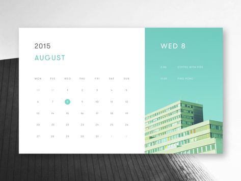 Dribbble - Minimal Calendar by Samson Vowles Graphic Design Calendar, Calendar Design Inspiration, Company Calendars, Desk Calendar Design, Minimal Calendar, Calendar Widget, Creative Calendar, 달력 디자인, Personal Calendar