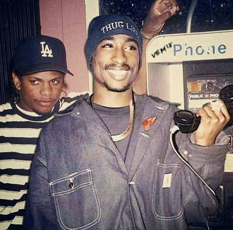 Tupac Shakur and Eazy-E Tupac Photos, 90s Rappers Aesthetic, Tupac Makaveli, Tupac Wallpaper, 90s Rappers, Tupac Pictures, 2 Pac, Counting Stars, Wiz Khalifa