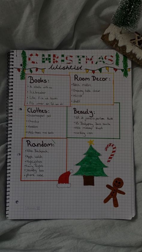 Christmas Wish List Ideas Paper, Christmas List Paper Aesthetic, Cute Christmas List Ideas Drawing, Christmas Whish List Aesthetic, Xmas Whish List, Christmas Whislist Ideas Paper, Christmas Wishlist Ideas Paper, Christmas List On Paper Aesthetic, Cute Christmas List Designs