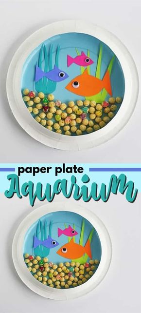 Paper Plate Art, Aquarium Craft, Paper Plate Crafts For Kids, Ocean Unit, Kraf Kertas, Summer Crafts For Kids, Paper Plate Crafts, Plate Crafts, Kids' Crafts