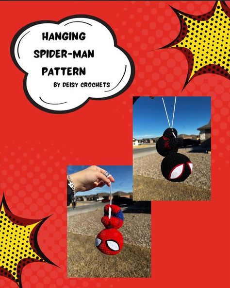 Deisy Brizeyda💚 on Instagram: "🕸️🕷️FREE SPIDER-MAN PATTERN 🕷️🕸️  🕸️Yes this is another free pattern!! That said I would appreciate if you credit me when you use it!! And please don’t copy 🥲!!   🕸️This patten is pretty easy with basic crochet stitches!!! And simple color changes!! I could say it’s beginner friendly!! I hope y’all enjoy this pattern!! Happy Crocheting 🧶!!  #crochet #crochetaddict #crochetersofinstagram #crochetpattern #crochetpatternsfree #crochetfree #crochetfreepattern #free #freepattern" Superhero Crochet Patterns Free, Spider Man Amigurumi Free Pattern, Crochet Spiderman Amigurumi Free Pattern, Crochet Spiderman Free Pattern, Spiderman Crochet Pattern Free, Spider Man Crochet Pattern, Spiderman Crochet Pattern, Spider Man Crochet, Crochet Spiderman