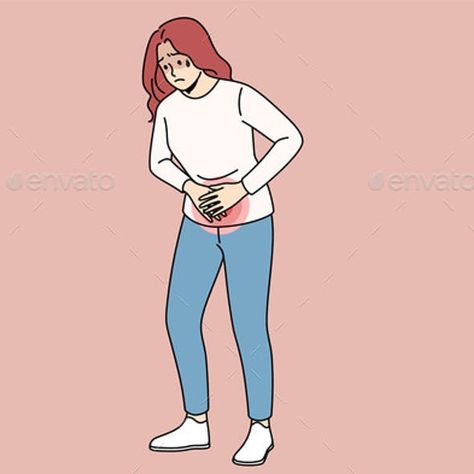 Periods Pain, Girl Struggles, Story Illustration, Period Pads, Bloated Belly, Period Cramps, Hanuman Photos, Period Pain, Stomach Ache