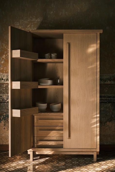 Vincent Van Duysen Collection Freestanding Cabinet, Wardrobe Space, Vincent Van Duysen, Door Shelves, Wardrobe Design, Bathroom Cleaning, Magnetic Clasp, Kitchen Room, Light Beige