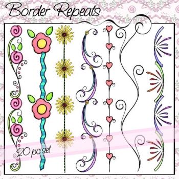 Border Repeats Border Doodles, Zentangle Borders, Modele Zentangle, Doodle Borders, Tangle Doodle, Doodle Inspiration, Border Designs, Zentangle Drawings, Doodles Zentangles