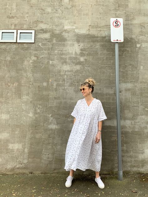 The Zero Waste Dress by Birgitta Helmersson - Sew Tessuti Blog Zero Waste Dress, Waste Dress, Maternity Sewing, Waste Clothing, Zero Waste Fashion, Domino Effect, Breastfeeding Clothes, Dress Patterns Free, Small Sewing