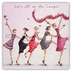 Let's All Do The Conga , Ladies Who Love Life ... Berni Parker funny cute Funny Happy Birthday Pictures, Birthday Card Sayings, Happy Birthday Pictures, Funny Happy Birthday, Birthday Cards For Women, Crazy Friends, Happy B Day, Funny Happy, Birthday Pictures