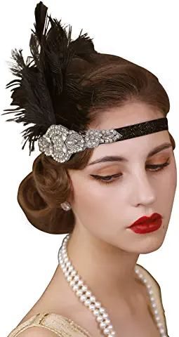 Gatsby Hair Accessories, Great Gatsby Makeup, Great Gatsby Hair, Gatsby Makeup, Estilo Charleston, Great Gatsby Hairstyles, Great Gatsby Headpiece, Gatsby Accessories, Flapper Hair