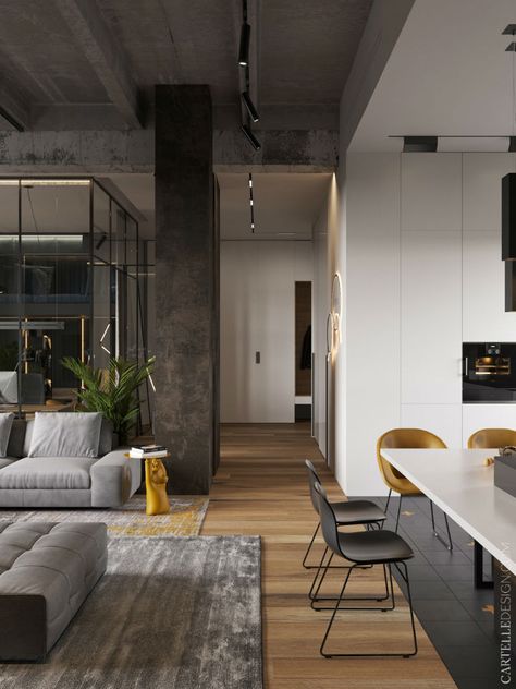 Spectacular Contemporary Interiors | Decoholic Industrial Style Interior, Interior Design Contemporary, Interior Design Minimalist, Interior Design Per La Casa, Real Estat, Loft Interiors, Industrial Interior Design, Loft Design, Contemporary Interior Design