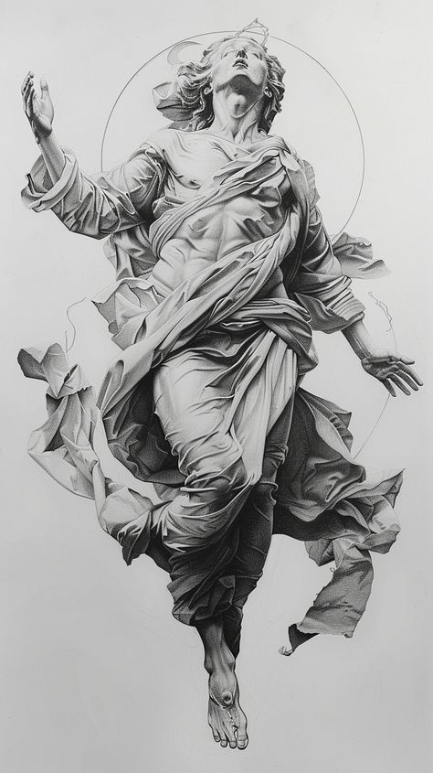 Jj Redick Tattoo, How To Draw A Statue, How To Draw Statues, Statue Drawing Reference, Reference Photos For Artists Inspiration, Statue Art Drawing, Statue Tattoo Ideas, Dark Greek Mythology Aesthetic, Statues Drawing