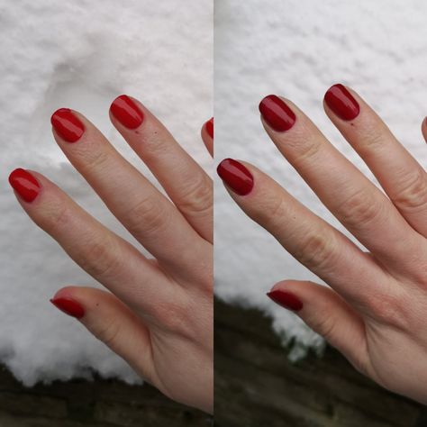 Fair Olive Skin Tone, Yellow Undertone Skin, Red Nail Polish Colors, Fair Olive Skin, Red Nail Varnish, Nail Colors For Pale Skin, Cute Red Nails, Summer Skin Tone, Red Suits