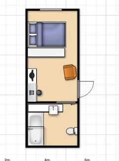 narrow garage conversion - am I deluded? | Houzz UK Narrow Granny Flat, Garage Conversion With Bathroom, Narrow Garage Conversion, Single Garage Conversion Ideas Bedrooms, Garage To Bedroom Conversion Floor Plans, Uk Garage Conversion, Garage Annexe Conversion, Granny Annexe Ideas Uk, Garage Conversion Ideas Uk