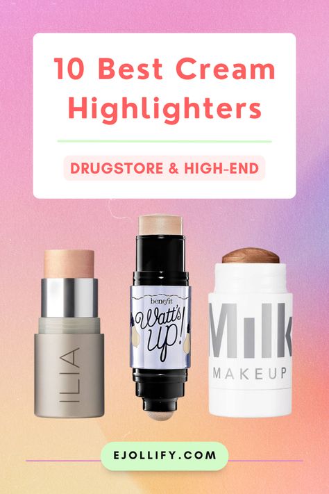 10 Best Cream Highlighter For a Natural Glowy Makeup • 2022 Best Highlighter Stick Makeup, Best Highlighter Stick, Best Highlighter Makeup Glow, Highlight Makeup Products, Best Makeup Highlighter, Makeup Highlighter Products, Highlighter Makeup Products, Ulta Highlighter, Highlighter Drugstore