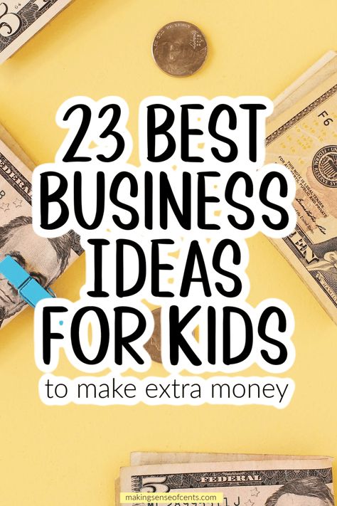 23 Best Business Ideas For Kids To Make Extra Money. Here are the best business ideas for kids to make money. This can be a great way to build work ethic and help your child become an entrepreneur. Business For Kids To Start, Small Buissnes Ideas Kids, Kids Selling Ideas Make Money, Entrepreneur Fair Ideas For Kids, Business Ideas For School, Family Business Ideas, Kids Entrepreneur Ideas Schools, Entrepreneur Ideas For Kids, Ways For Kids To Make Money