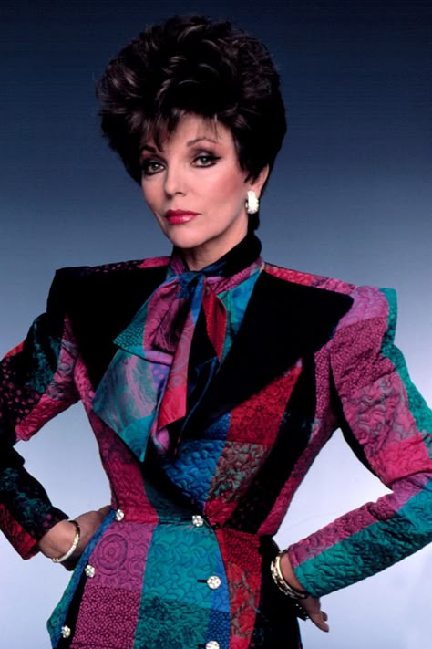 10 Clothing Pieces That Defined 1980s Fashion In America Look 80s, Low Cut Blouses, Jennifer Beals, Melanie Griffith, Joan Collins, 80s Outfit, Power Dressing, 1980s Fashion, Dark Wear