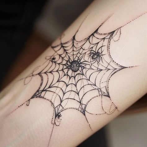 Spider Web Tattoo Design Pack Spiderweb Mandala Tattoo, Halloween Collar Bone Tattoo, Lace Spider Web Tattoo, Shoulder Web Tattoo, Feminine Spider Web Tattoo, Dainty Gothic Tattoo, Floral Spider Web Tattoo, Cool Spider Tattoos, Spiderweb Sternum Tattoo