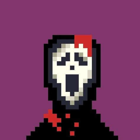 Scream 6 Scream Pixel Art, Scream Characters, Scream 6, Shy Guy, Ghost Face, Ghost Faces, Scream, Pixel Art, Ghost