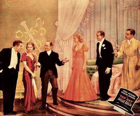 Top Hat (RKO, 1935). Title Lobby Card Top Hat 1935, Ginger Rogers, Lobby Cards, Top Hat, Lobby, Ginger, Film