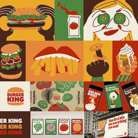 Burger Branding, Food Branding, Food Graphic Design, Drawing Exercises, Its Nice That, Restaurant Branding, Chronicle Books, Burger King, Editorial Illustration