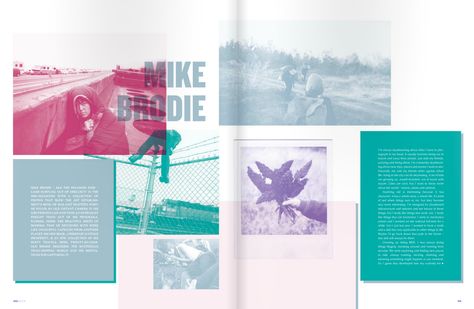 HUCK magazine | layout design Felix Gonzalez Torres, Magazine Spread, Magazine Spreads, Magazine Layout Design, Plan Book, Brochure Layout, Portfolio Layout, Multiple Images, Publication Design