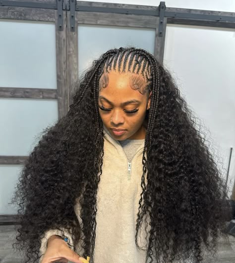 Braids Inspiration Black, Stitch Feed In Braids, Latest Braids Hairstyles, A Quick Weave, Latest Hairstyles For Ladies, Latest Braids, Half Braids, Braids Inspiration, Hairstyles For Ladies