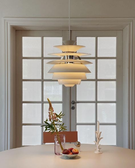 Louis Poulsen on Instagram: “• Cozy ambience • PH Snowball • Design by Poul Henningsen • _________________________________________________ #louispoulsen #phlamp…” Ph Lamp, Louis Poulsen Lighting, Poul Henningsen, Louis Poulsen, Incandescent Lighting, Light Decorations, Dining Area, Denmark, Contemporary Design