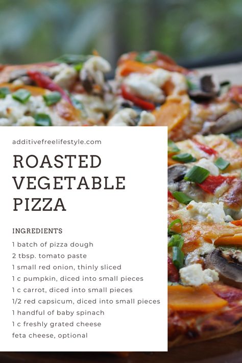 This is the BEST roasted veg pizza! Packed with veggies, this is great for anyone that doesn't want the heaviness of meat. Make this using our pizza dough base and hidden veg pizza sauce, then top with your veggies of choice - tap for the full recipe 🙌 Veggie Pizza With Ranch Packet, Feta Cheese Pizza, Veg Pizza, Pizza Ingredients, Free Lifestyle, Hidden Veggies, Roasted Vegetable, Grated Cheese, Pizza Sauce