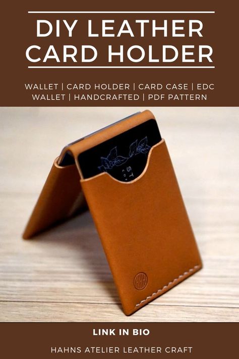 WALLET | CARD HOLDER | CARD CASE | EDC WALLET | HANDCRAFTED | PDF PATTERN Diy Leather Card Holder, Leather Card Holder Pattern, Wallet Pattern Free, Diy Leather Working, Edc Wallet, Leather Pouches, Leather Working Patterns, Diy Leather Projects, Leather Wallet Pattern