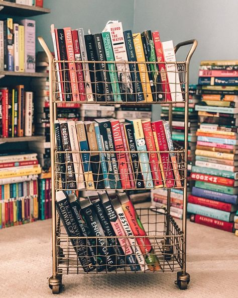 Carts Aesthetic, Book Carts, Book Cart, Dream Library, Book Case, Bookish Things, Room Tour, Book Aesthetic, Book Nerd