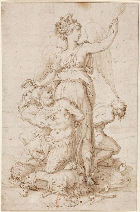 drawing by Giorgio Vasari Giorgio Vasari, Palm Branch, Women In History, Painting Frames, Fine Art Print, Victorious, Greek Statue, Art Print, Fine Art