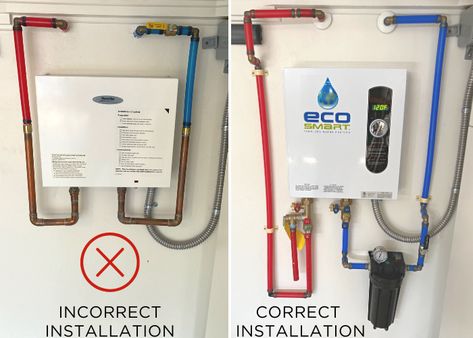 Tankless Water Heaters are Hot — Calling it Home Tankless Water Heater In Laundry Room, Furnace Room Ideas, Homeless Ideas, Basement Ventilation, Water Heater Diy, Tankless Water Heater Electric, Furnace Room, Plumbing Layout, Basement Finish