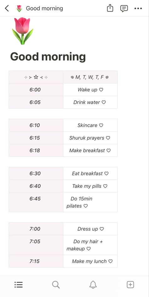 Notion Routine Ideas, Wonyoungism Morning Routine School, February Routine, Morning Routine Notion, Notion Routine, Wonyoungism Routine, Morning Routine List, Notion Layout, Canvas Templates