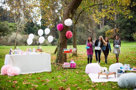 8 Must-Haves for a Springy Outdoor Baby Shower via Brit + Co. Baby Shopping Cart, Gripe Water, Outdoor Baby Shower, Outdoor Girls, Outdoor Baby, Girl Baby Shower Decorations, Baby Sleepers, Cool House Designs, Girl Baby Shower