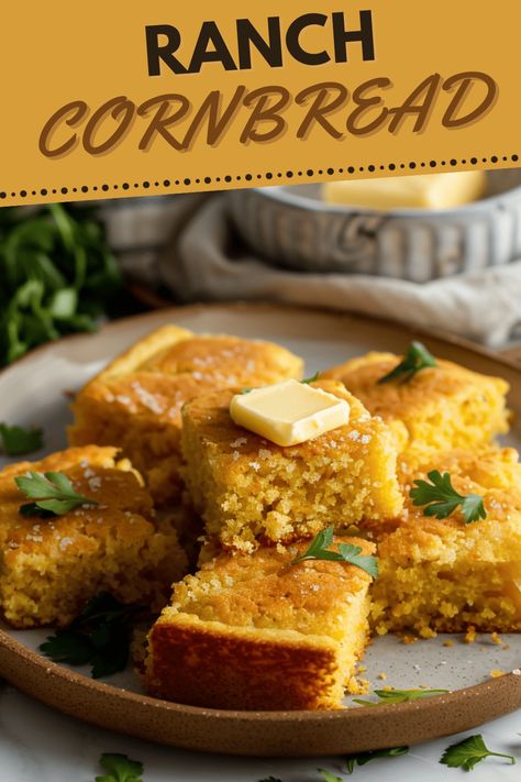 Made with just three ingredients (and one optional topping), this old-fashioned ranch cornbread is savory, salty, and flavorful to the max. Cornbread Buttermilk, Moist Cornbread Recipe, Super Moist Cornbread, Creamed Corn Cornbread, Easy Homemade Cornbread, Southern Cornbread Recipe, Mexican Cornbread Recipe, Best Cornbread, Best Cornbread Recipe